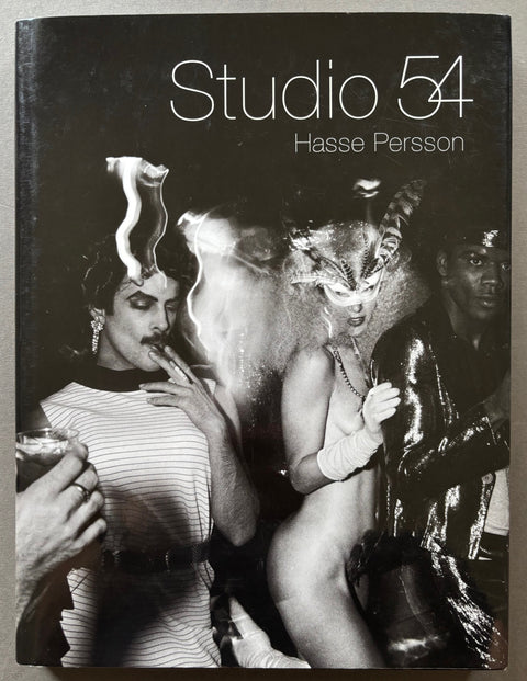 Book titled 'Studio 54' by Hasse Persson with a cover featuring people dancing.