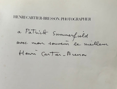 Henri Cartier Bresson Photographer