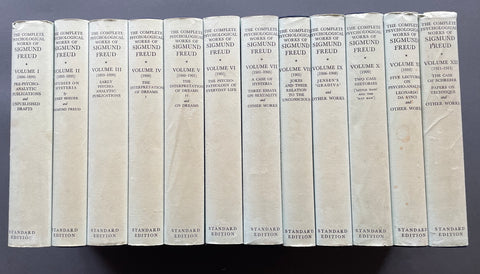The Standard Edition of the Complete Psychological Works of Sigmund Freud. complete set of 24 Volumes