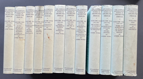 The Standard Edition of the Complete Psychological Works of Sigmund Freud. complete set of 24 Volumes