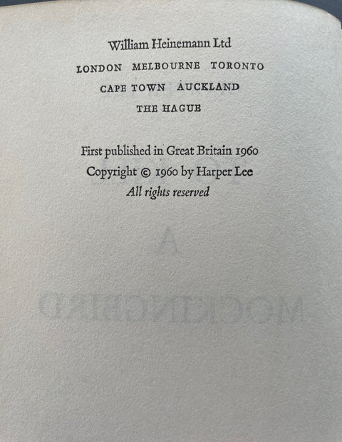 To Kill a Mockingbird - UK 1st