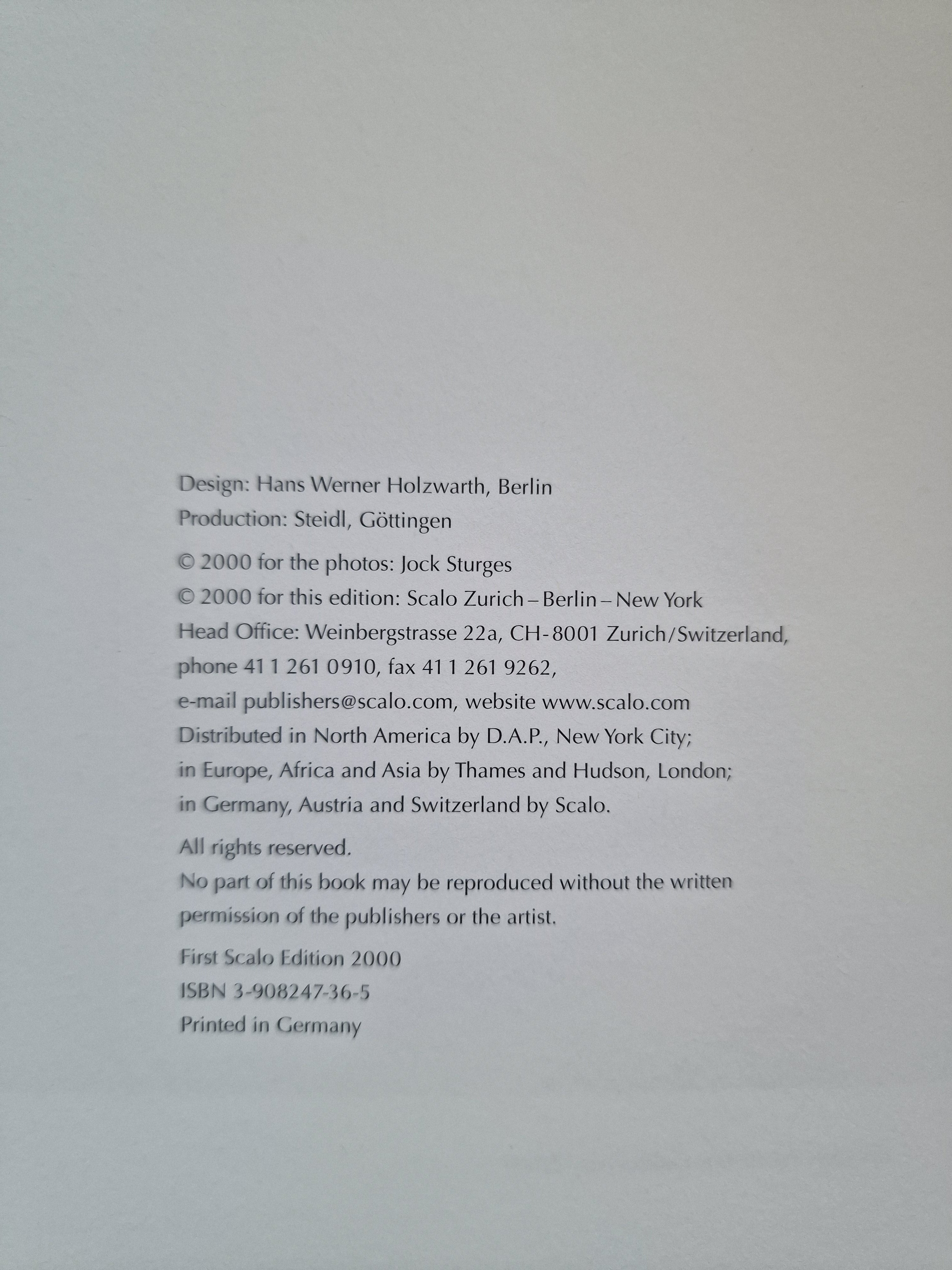 【 Jock Sturges ：new work 1996-2000】初版発行 Jock Sturges ：new work 1996-2000初版発行 Jock Sturges : new New