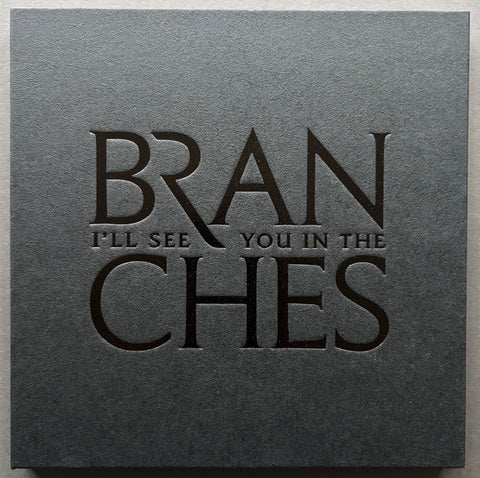 Book titled 'I'll See you In The Branches' by Jordan Reyes with a black cover and black type.