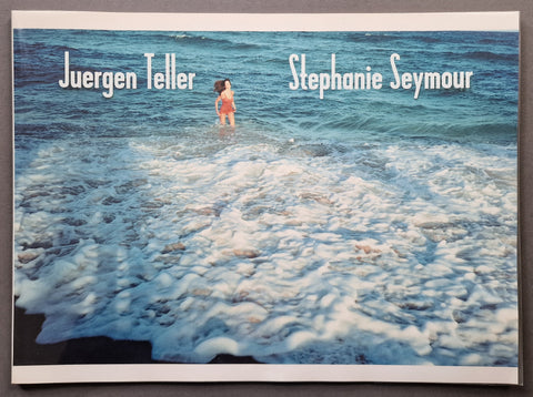 The photobook cover of More by Juergen Teller and Stephanie Seymour with a photo of Stephanie Seymour in the sea