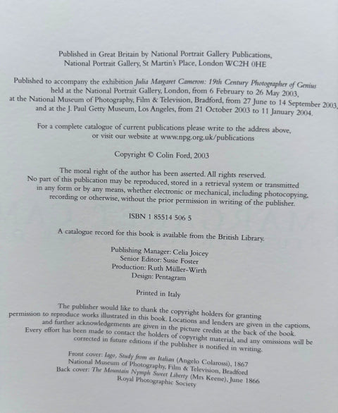 Julia Margaret Cameron: 19th Century Photographer of Genius