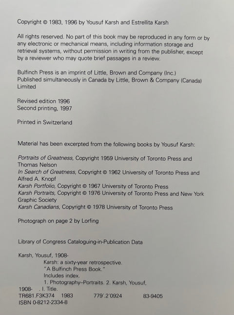 Karsh: A Fifty Year Perspective