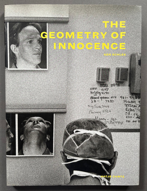 Book titled 'The Geometry of Innocence' by Ken Schles with a black and white cover featuring an image from the content of the book.