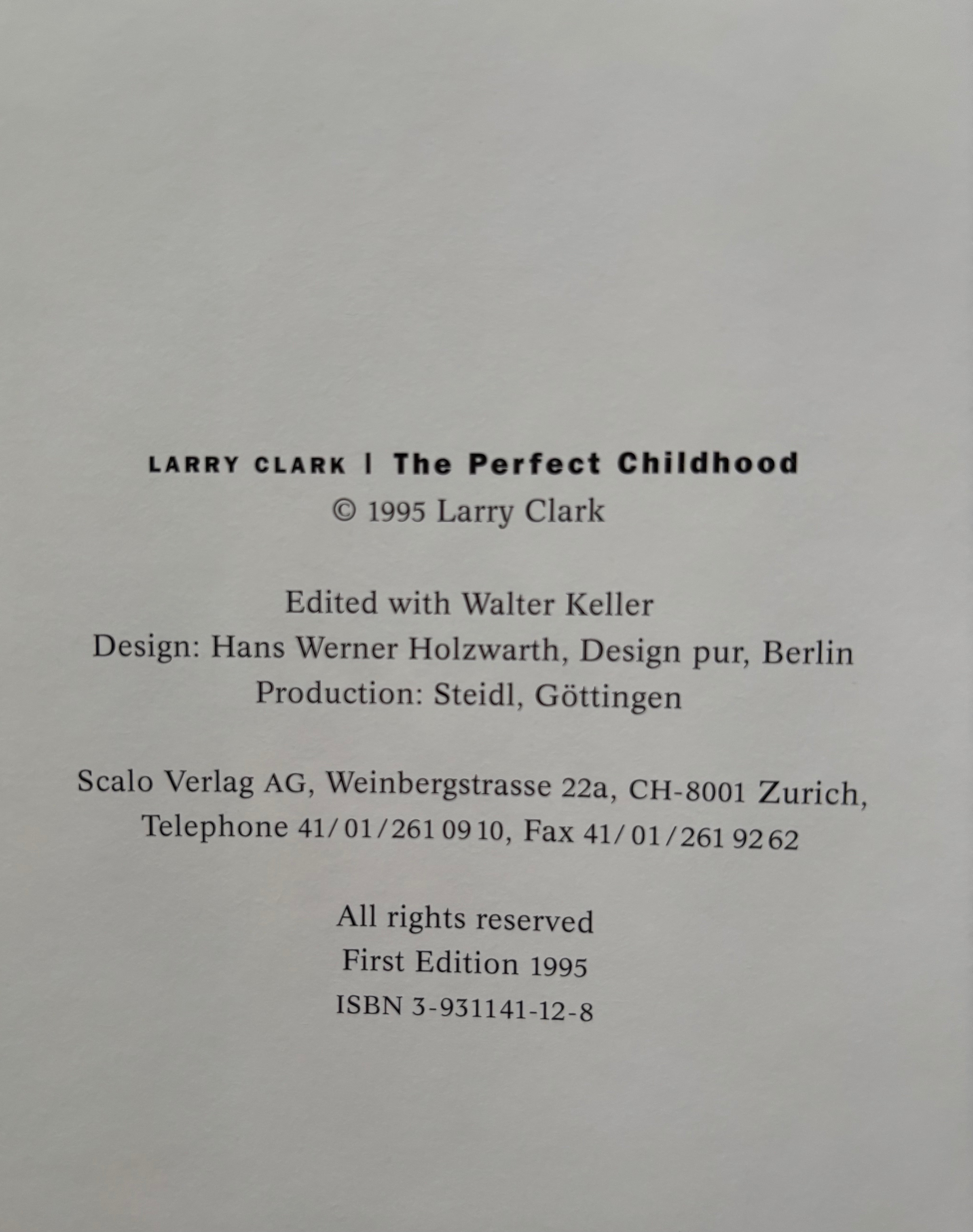 Buy The Perfect Childhood by Larry Clark Online – Setanta Books