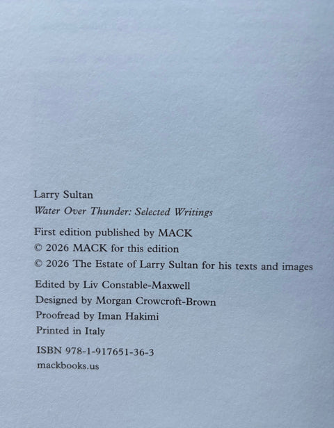 Water Over Thunder: Selected Writings