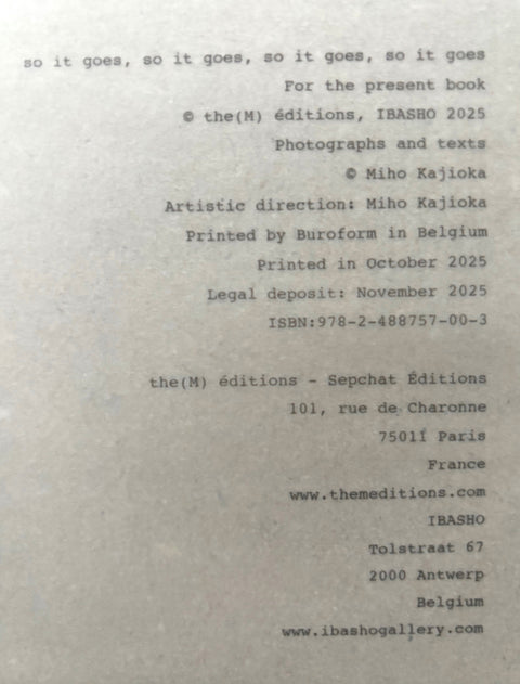 So It Goes, So It Goes, So It Goes, So It Goes