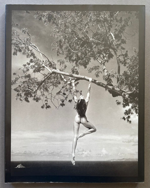 Book titled 'Photographs' by Patrick Demarchelier with a black cover featuring a photograph of a woman hanging from a tree by her hands.