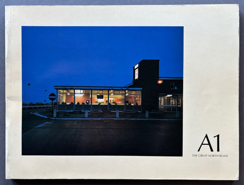 Book titled 'A1: The Great North Road' by Paul Graham with a white cover and the image of a service station.