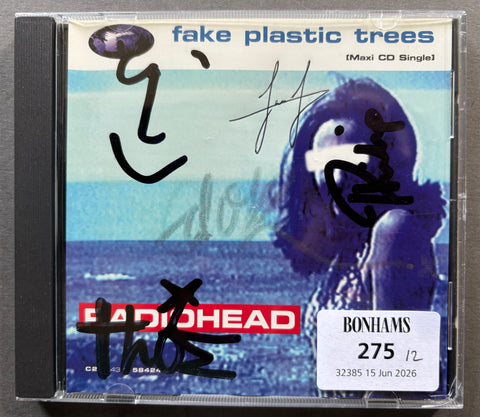 Fake Plastic Trees lyrics, written and signed by Thom Yorke