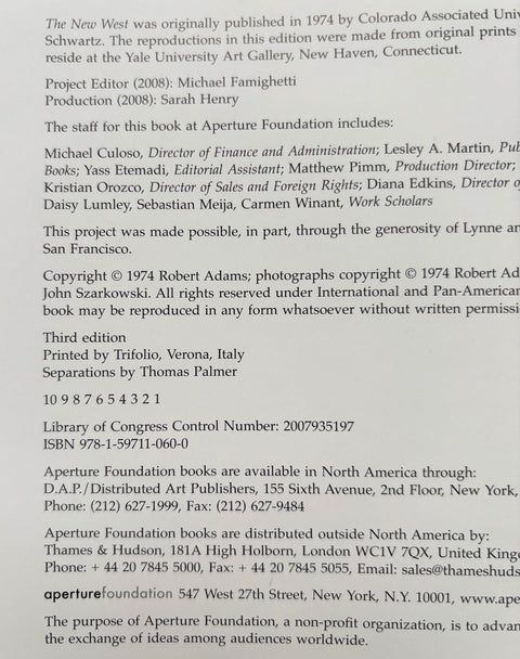 Back cover of a book with text including copyright information and publisher details.