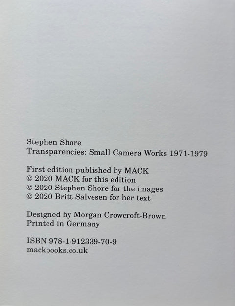 Transparencies: Small Camera Works 1971-1979