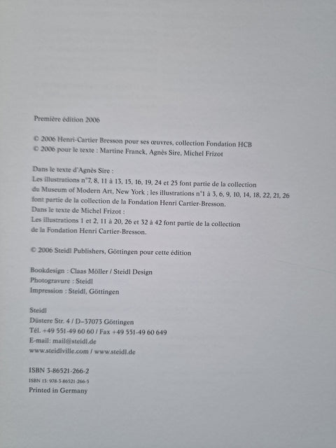 A photographed page of printed publication text in French, including copyright information, publisher names, addresses, and ISBN, on a white background.