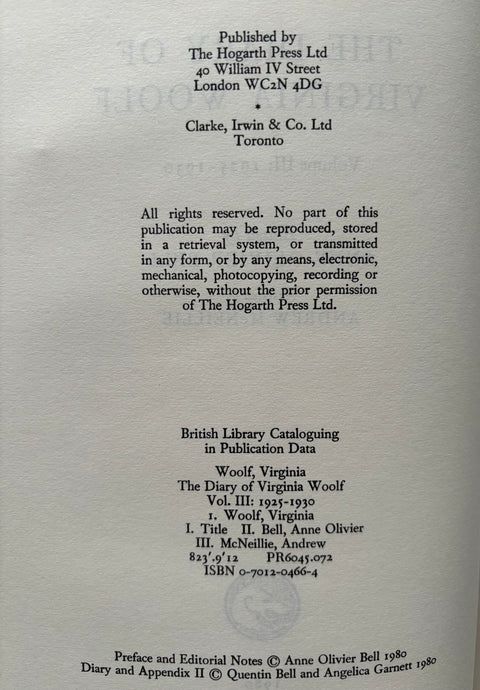The Diary of Virginia Woolf Vols I-V