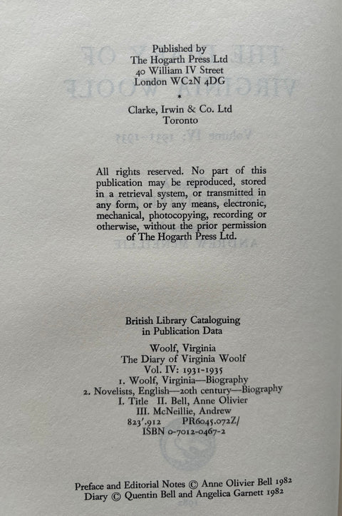 The Diary of Virginia Woolf Vols I-V