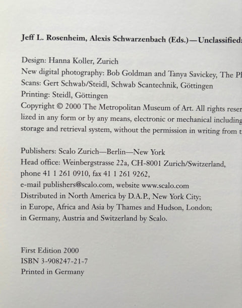 Unclassified: A Walker Evans Anthology