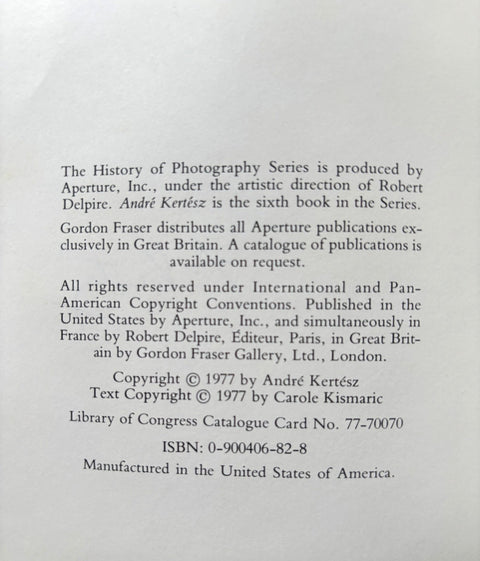 Andre Kertesz - Setanta Books