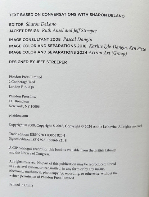 Annie Leibovitz At Work - Setanta Books