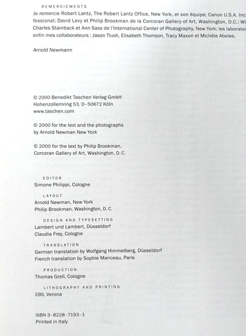 Arnold Newman - Setanta Books