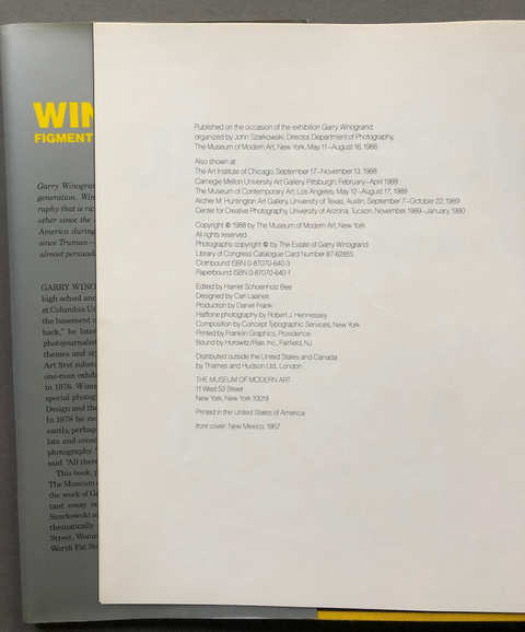 アート・デザイン・音楽 WINOGRAND FIGMENTS FROM THE REAL WORLD Winogrand: Figments from the real world (Springs Industries series