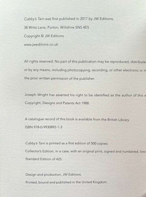 Cubby's Tarn - Setanta Books