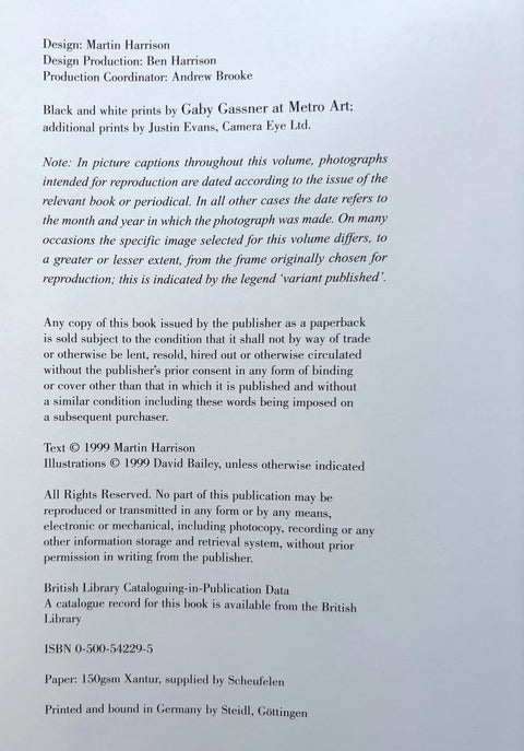 David Bailey: Archive One - Setanta Books