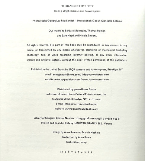 Friedlander First Fifty - Setanta Books