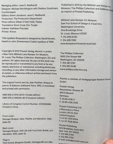 George Braque And The Cubist Still Life 1928 - 1945 - Setanta Books