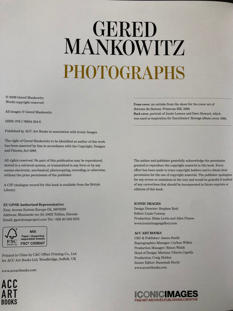 Gered Mankowitz: Photographs