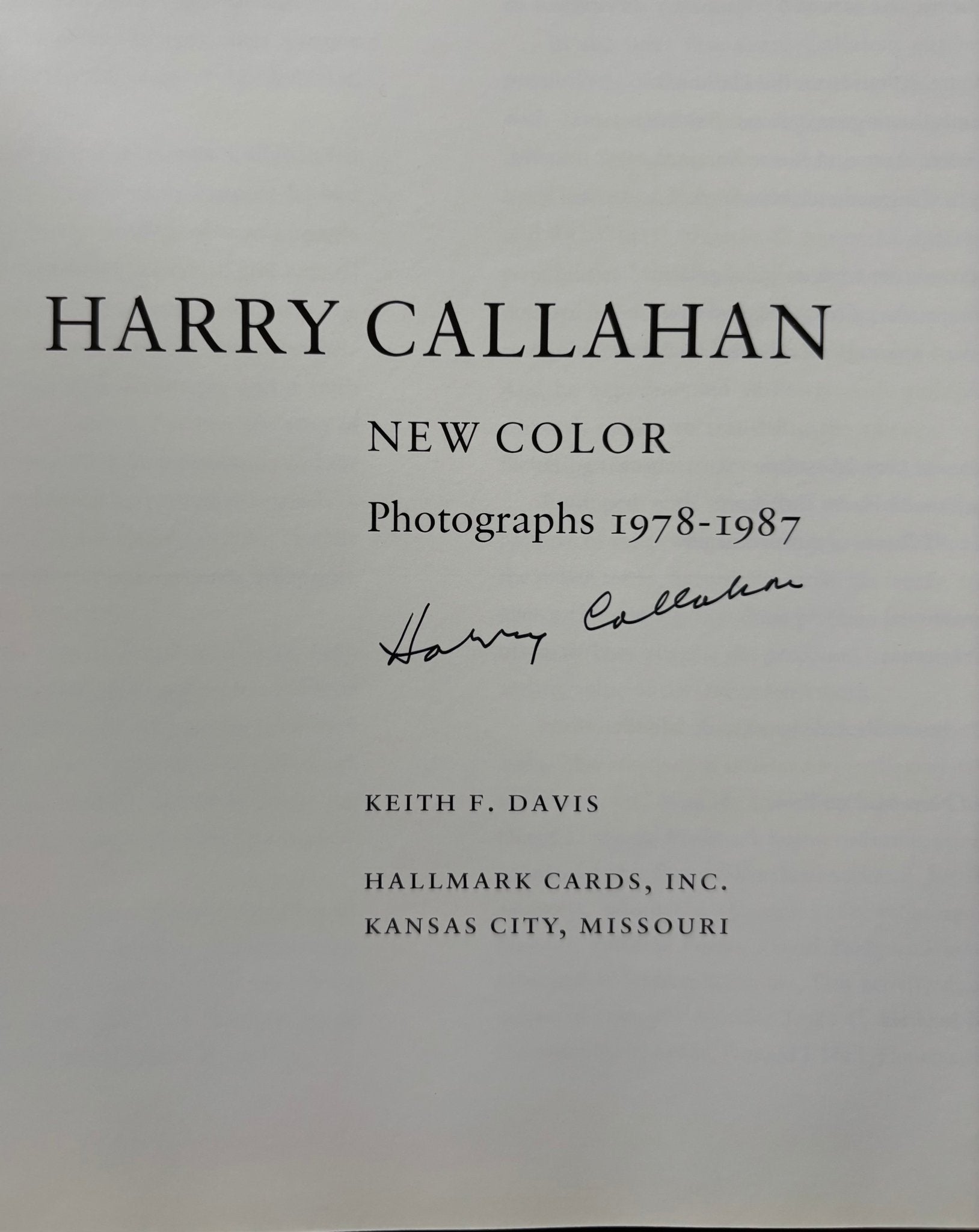 Buy Harry Callahan: New Color Photographs, 1978- 1987 Online