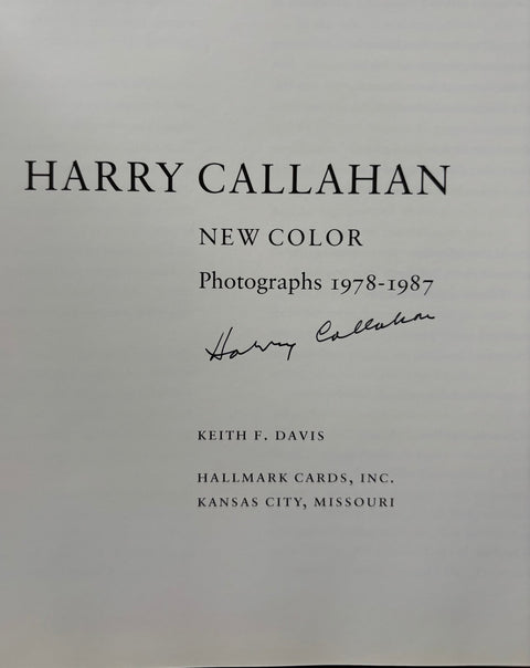 Harry Callahan: New Color Photographs, 1978- 1987 - Setanta Books