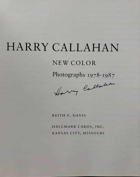 Harry Callahan: New Color Photographs, 1978- 1987
