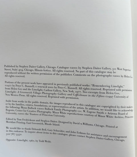 Helen Gee and the Limelight: The Birth of the Photography Gallery - Setanta Books