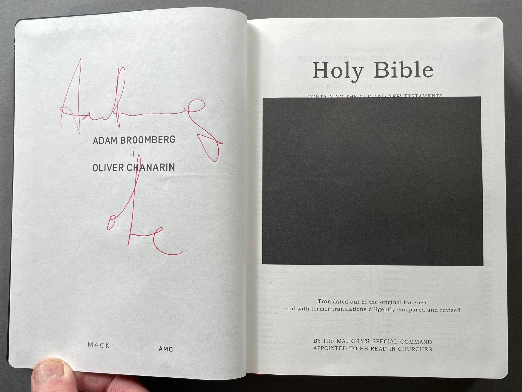 Buy Holy Bible by Adam Broomberg and Oliver Chanarin Online