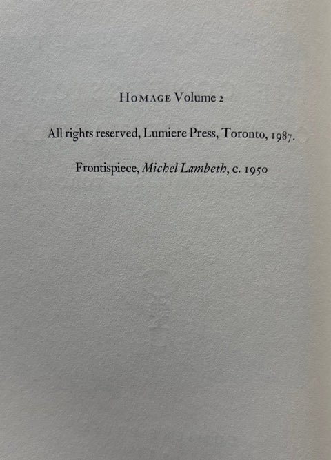 Homage: The Lumiere Press Collection - Setanta Books
