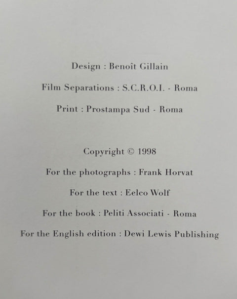Horvat: Fifty One Photographs in Black & White - Setanta Books