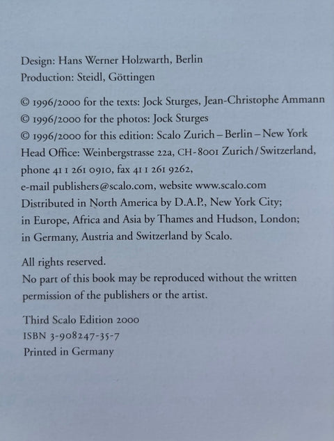 Back cover of a book with black text on a light blue background, showing publisher credits for Third ScalO Edition and ISBN 3-908247-35-7.