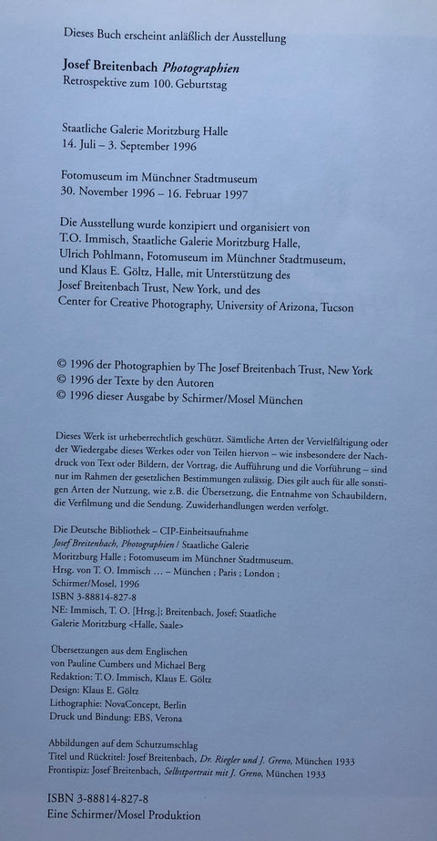 Josef Breitenbach: Photographien