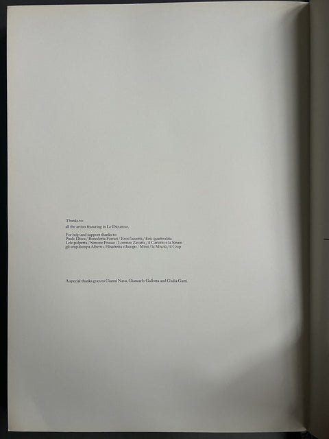 Le Dictateur 1 Artist Book - Setanta Books
