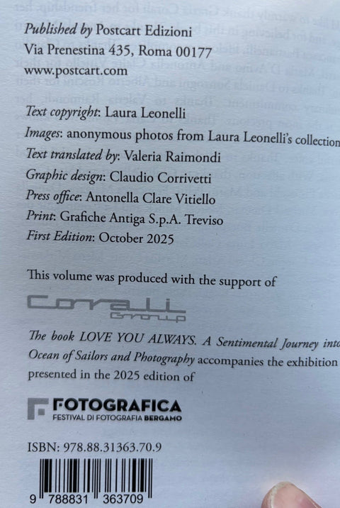 Love you Always: A Sentimental Journey into the Ocean of Sailors and Photography - Setanta Books