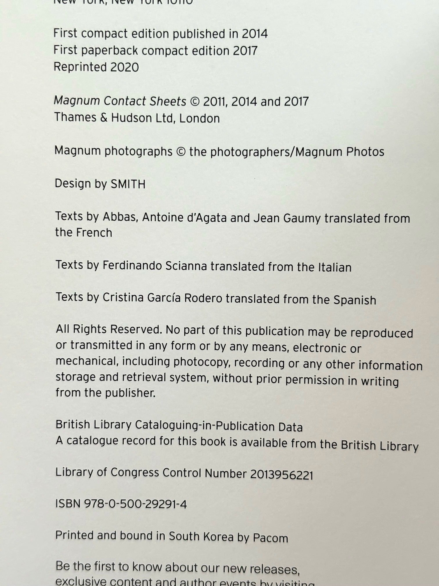 Buy Magnum Contact Sheets by Kristen Lubben – Setanta Books
