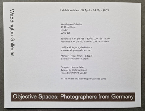 Objective Spaces: Photographers from Germany - Setanta Books
