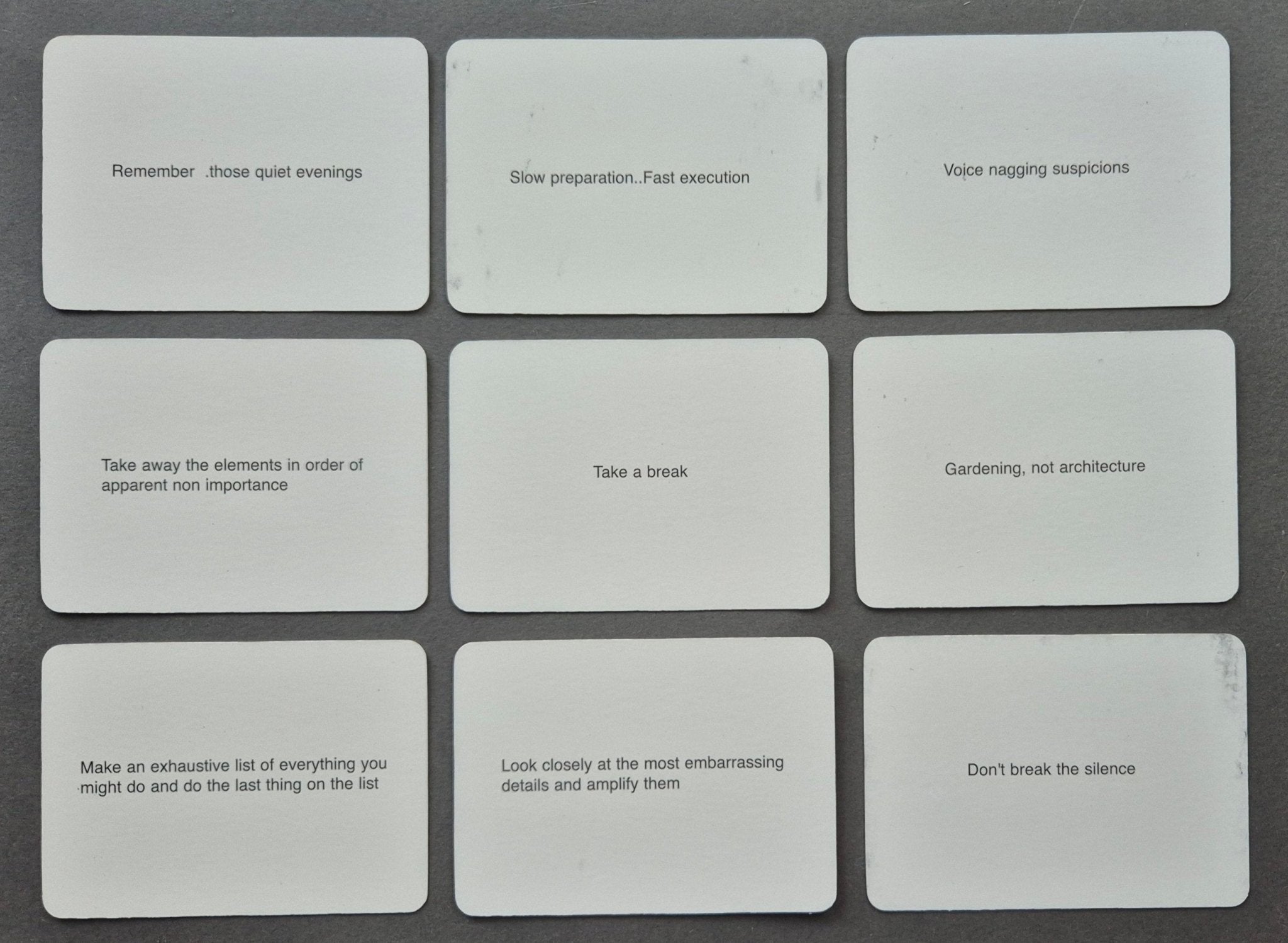 Buy Oblique Strategies Card Box by Brian Eno and Peter Schmidt
