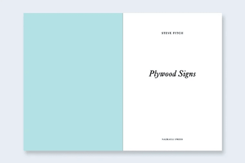 One Picture Book Two 50 : Plywood Signs - Setanta Books