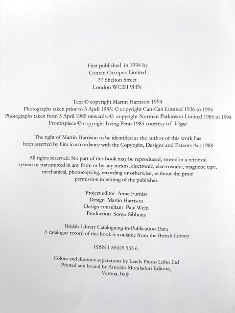 Parkinson Photographs 1935 - 1990 - Setanta Books