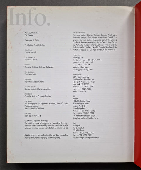 Pierluigi On Cinema - Setanta Books