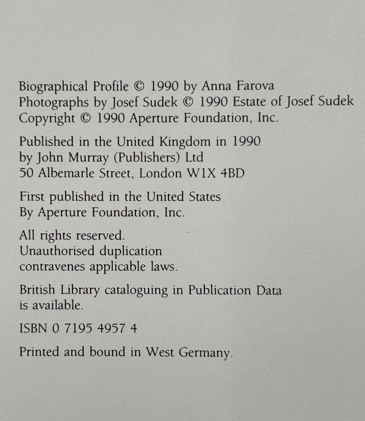 Buy Poet Of Prague: A Photographer's Life by Josef Sudek – Setanta
